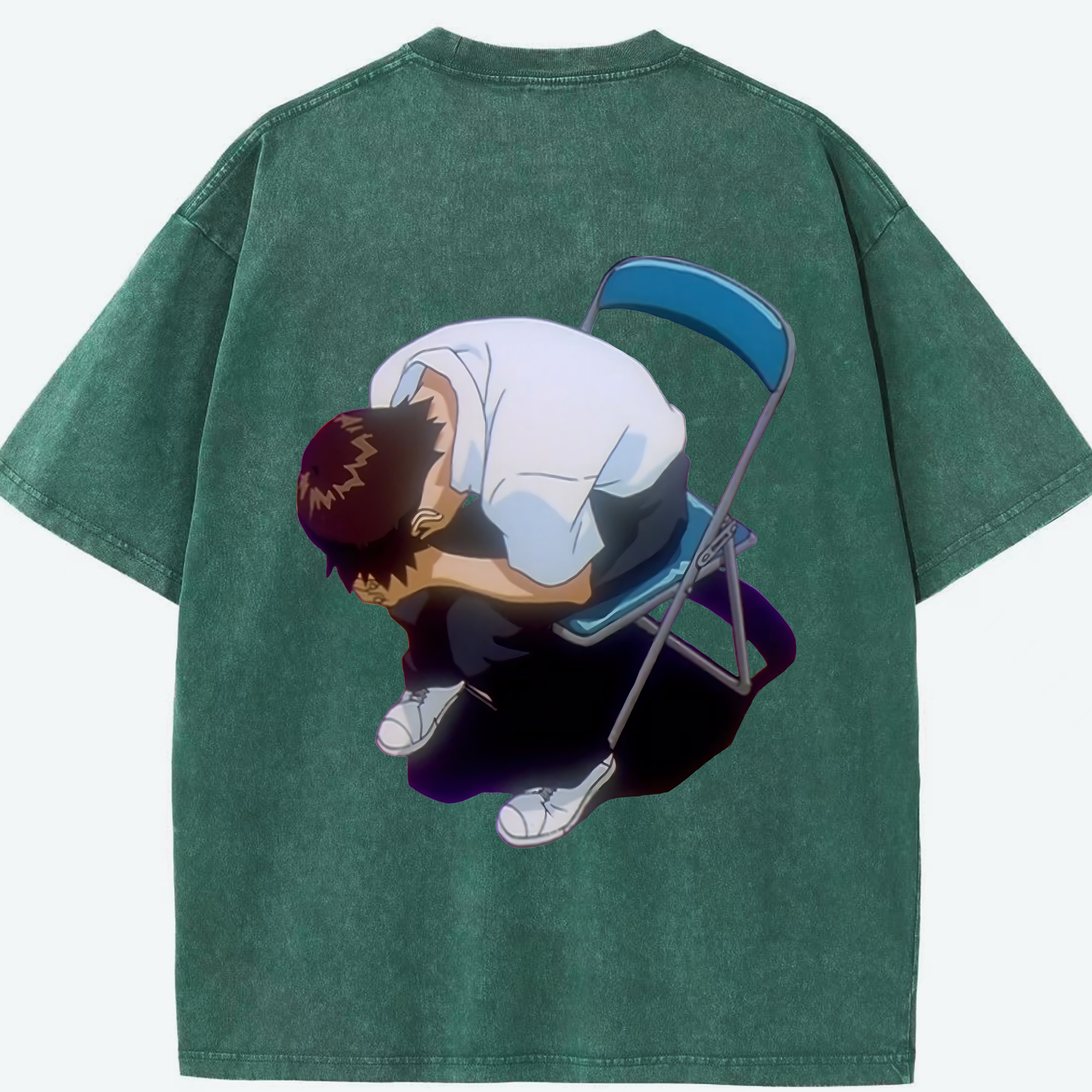 （画像用） EVA 新世紀エヴァンゲリオン 綿100% ヴィンテージ風 半袖Tシャツ（背面プリント）